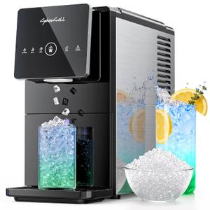 CyberChill Nugget Ice Makers Countertop Dispenser, 40lbs/Day Touch-Free Ice