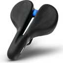 X WING Comfort Bike Seat for Men and Women with Innovative 5-Zone-Concept  Winged Bicycle Saddle with Memory Foam  Exercise Bike Seat for City, MTB & Trekking Bikes (Blue)