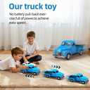 Little Blue Truck Toys for Kids Ages 2 3 4 5 6 7 8 Year Old Boys Girls, 1:32 Alloy Kids Car Toys, with Pull Back Model Cars diecast Cars Toddlers Race playsets Birthday Set, large size