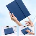 Harvopu Compatible with iPad Air 11 Inch & Air 5th/ Air 4th Generation Case with Keyboard - Multi-Touch Trackpad, 7-Color Backlit, Detachable Folio Keyboard Cover for Air 11-inch M4/M3/M2 (Navy Blue)