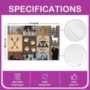 Plaid Deer Bear Placemats Set of 4 Kitchen Dining Table 18"x12" Bear Lodge Patchwork Washable Fabric Decoration Table Mats Set of 4 Camping Hunting Table Place Mats Rustic Cabin Buffalo Table Mats