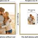 Americanflat 12x16 Picture Frame - Matted to 4x6 - Slim Molding - Gold, 12x16 with 4x6 Mat