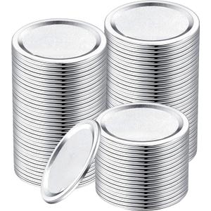 100-Count [Wide Mouth] Canning Lids for Ball, Kerr Jars - Split-Type Metal Mason Jar Lids for Canning - Food Grade Material, 100% Fit & Airtight for Regular Mouth Jars (86mm Wide Mouth100 Lids)