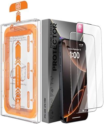 X-it 2 Packs Screen Protector for iPhone 16 Plus 6.7-inch - [Auto-Dust Removal] 9H+ Tempered Glass [10X Military Protection], Bubble Free, Case Friendly