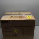 Counter Height Bar Stools Set of 2, 24 Inch Barstools for Kitchen Island Counter, Bonded Leather Kitchen Stools with Thick Saddle Seats & Heavy Duty Metal Base, Easy Assembly, Gray/White