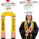 2 Pcs Teacher Graduation Stole and Cap 2026 Graduation Set for Congrats Grad College Teacher Educator