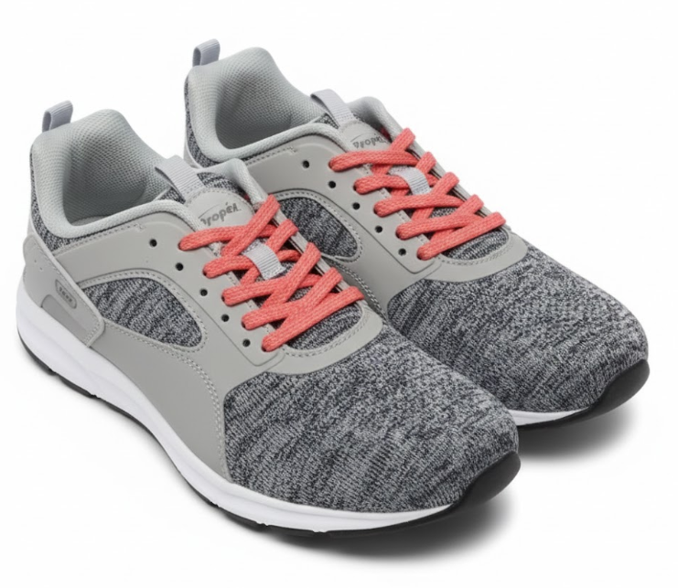 Propt Women's Stability Strive Mid Sneaker (8 X-Wide, Grey/Mint)