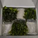 Der Rose 3 Pack Mini Potted Fake Plants Artificial Plastic Eucalyptus Plants Topiaries for Home Office Desk Farmhouse Shelf Room Bathroom Decor(Green)