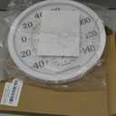 10.5 Inch Indoor Outdoor Thermometer Large Numbers - Weather Thermometer Hygrometer Waterproof, No Battery Needed Outdoor Thermometers for Patio, Home, Garden Decoration (White)