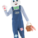 Morph Easter Bunny Costume Adult Rabbit Mascot Dungarees Suit for Easter Costumes Celebrations and Events L