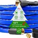 H&G Lifestyles 15ft Heated Water Hose for RV,5/8" Inner Diameter Water Hose Heater for RV Camper, Freeze Protection Under -40,Heating Garden Hose 3/4 GHT