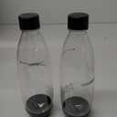 SodaStream Black 1L Slim Carbonating Bottles Twin Pack, Pack of 2