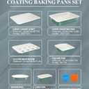 Ceramic Nonstick Baking Pans Set, Non Toxic 30 PCS Stackable Bakeware Sets, 550F Oven Safe Baking Sheet & Pans, Warp-Free, Dishwasher Safe, PTFE/PFOA/PFOS-Free (Green)