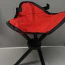 Portable Camping Tripod Stool Lightweight Foldable Chair for Hiking with High Load Bearing Capacity (Red)