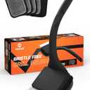 MEKER Grill Brush Bristle Free, Grill Cleaner Brush with 5 BBQ Replacement Head for Cast Iron, Stainless Steel Grates, Safe Grill Scraper Outdoor BBQ Grill, Black