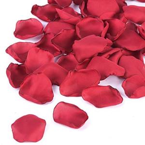 Neaticoo Burgundy Rose Petals 300pcs Silk Rose Petals Flower Petals for Wedding Flower Girl Basket Anniversary Romantic Night Party Table Centerpieces Valentines Decoration(Burgundy)