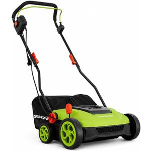 GreenSweep TurfoMax 2.0 Artificial Grass Sweeper | Electric Turf Sweeper for Synthetic Lawns, 5 Height Settings, Foldable Handle, Collection Bag Included, Lifts Flattened Grass & Collects Debris