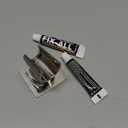 Shower Head Holder All Metal Handheld Shower Wand Bracket Adhesive Shower Wall Mount Holder Brass Shower Spray Holder Brushed Nickel, Drill Free Glue Installation