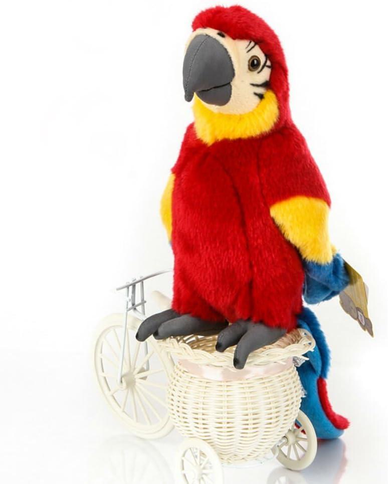 Cute rabbit 12 inch Macaw Parrot Plush Toy Stuffed Animal Toy Plush Animal Doll (red)