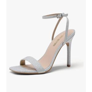 DREAM PAIRS Women’s High Stilettos Open Square Toe Ankle Strap Heels Sexy Comfort Strappy Dress Shoes Wedding Bridal Pumps Sandals (7,5)