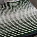 REGALWOVEN Chenille Striped Bathroom Rugs Extra Thick and Absorbent Bath Rug Non-Slip Soft Bath Mat Green 40x50
