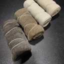 Coozomy et of 4 Neutral Decorative Throw Pillow Covers 20x20 Inch Corduroy Pillow Covers for Bed Couch Sofa Living Room Soft Square Cushion Cases