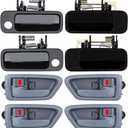 ECCPP Door Handles Exterior Interior Front Rear Driver Passenger Side for 1997 1998 1999 2000 2001 Camry(8pcs))