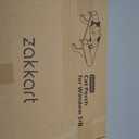 Zakkart Cat Perch for Window Sill with Bolster - Orthopedic Hammock Design with Premium Hardwood & Robust Metal Frame - Cat Window Seat for Large Cats and Kittens - Natural Color Wood Gray Bed, 24''W