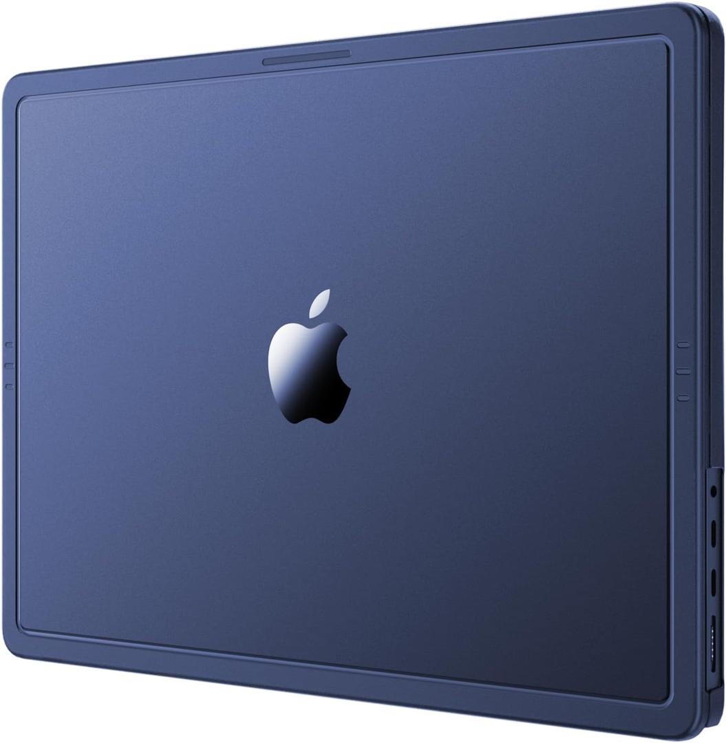 CrackGuard for MacBook Air 15 inch Case | M5 M4 M3 M2 2026 2025-2023 | Anti-Crack Upgrade |100% Match Official Color | Hard Shell Laptop Cover | A3241 A3114 A2941 | Midnight Clear