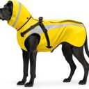 Mosucoirl Dog Raincoat Waterproof Raincoats for Dog Reflective Dogs Rain Jackets with Hood Hoodie Pet Rain Poncho Coat for Small Medium Large Dogs Puppies S-XXL (Yellow, XL)