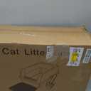 Stainless Steel Cat Litter Box with Lid, 20" L x 14.2" W x11.8 H, Large Cat Litter Box for Multiple Cats with High Sided, No-Leak & Stick, Easy to Clean, Includes Litter Mat & Multi Functional Scoop