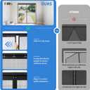 72x80 inch Sliding Magnetic Screen Door with Curtain Track, Retractable Fiberglass Mesh for Wide Patio & French Doors, 4cm Widened Top, Pet & Kid Friendly
