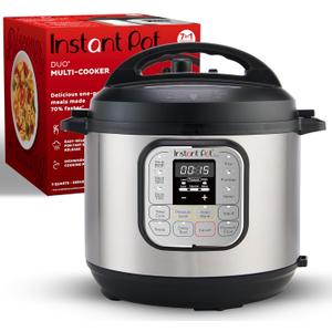 Instant Pot Duo 7-in-1 Mini Electric Pressure Cooker, Slow Rice Cooker, Steamer, Saut, Yogurt Maker, Warmer & Sterilizer, Includes Free App with over 1900 Recipes, Stainless Steel, 3 Quart (3 Quarts)