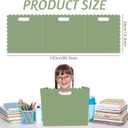 FYSUIMU 24 Pcs Student Desk Privacy Boards Gradient Sage Green Scalloped Classroom Desk Divider Back to School Green Wavy Edges Privacy Shield Folder Screen Partition for School Teacher Student Test, 39.4 x 13.4 inch