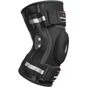NEENCA Professional Knee Brace, Adjustable Hinged, with Removable Side Stabilizers, Strong Stability for Joint Pain Relief, Arthritis, Meniscus Tear, ACL, PCL, Runner, Sports (XXX-Large, Black - Single)