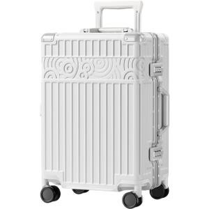 Krute Carry On Luggage 20 inch Aluminum Frame Luggage PC+ABS Zipperless Suitcase with Wheels Airline Approved Hard Shell Suitcases with TSA Lock