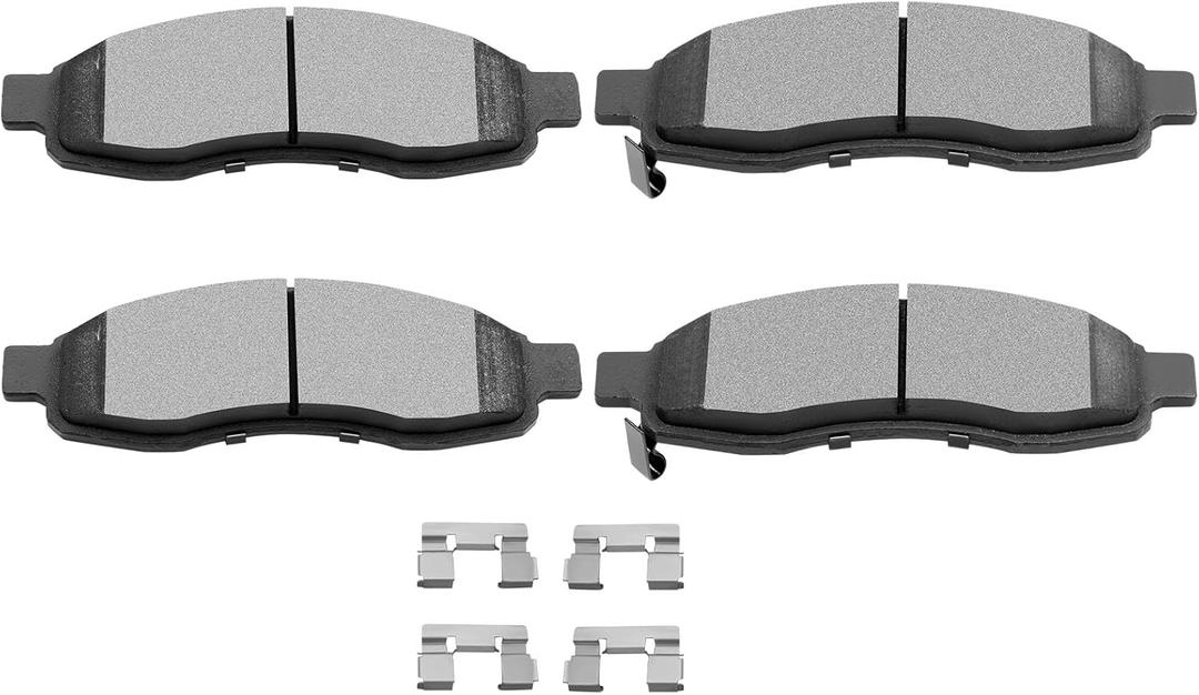 SCITOO Semi-Metal Brake Pads, 4pcs Front Brake Pads Brakes Kits Fit For 2004-2006 For INFINITI For QX56,2005-2006 For Nissan For Armada | 2004 For Pathfinder For Armada | 2004-2007 For TITAN
