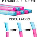 Liberry Kids Exercise Hoop, Detachable & Size Adjustable Toy Hoop, Professional Hoola Rings, Sport Gift in Blue, Pink (3 pack-18 pieces)