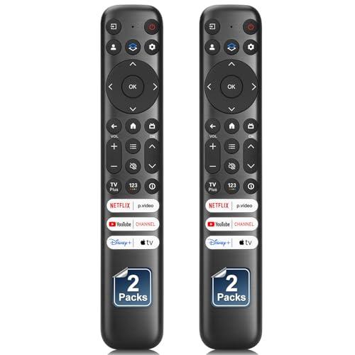 Only for TCL-Google-TV-Remote-Control Replacement,RC813 Compatible with TCL QM8/QM7/Q7/Q6/Q5/S5/S4/S3 4K UHD HDR LED QLED QD-Mini LED Full-HD Smart TVs(Pack of 2)