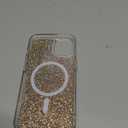 for iPhone 14 Pro Max Case, Clear Glitter MagSafe Compatible, Cute Bling Sparkly Girly Case for iPhone 14 Pro Max, Magnetic Protective Phone Cover, Gold Glitter, Phoenix