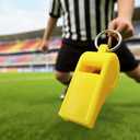 Kole Imports Whistles 2 Pack Plastic Sports  Loud Safety Whistles with Lanyard for Coaches, Referees, Teachers, Outdoor Hiking, Camping & Emergency Use