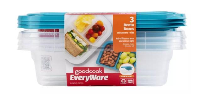 GoodCook EveryWare Bento Box Containers 3 Packs