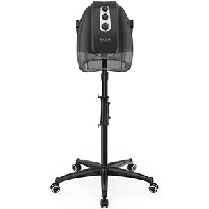 TASALON Ionic Hooded Hair Dryer, Gray - Professional Bonnet Hair Dryer for Home and Salon with 3 Temperature Settings, Portable, Lightweight, Adjustable Height and Wheels, 1000W, 120V AC, 60 Min Timer