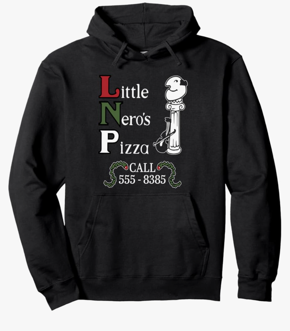 The Little Nero's Pizza Christmas, Funny Christmas Pullover Hoodie
Size S