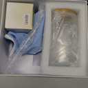 Inbagi Maid of Honor Gifts Box Set of 5 Includes Glass Cup with Lid and Straw Makeup Bag Sage Scented Candle Wedding Invitation Cards Proposal Gifts for Bridal Party Favors (Blue)