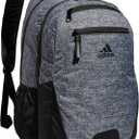 adidas Unisex Foundation Backpack for Laptop, Large Durable Athletic Gym Bag (OSFA, Jersey Onix Grey/Black)