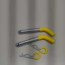 MaxxHaul 50565 2 Pack Trailer Hitch Pin & Clip with Rubber-Coated Vinyl Yellow Grip, 5/8" Diameter, Fits 2" Receiver
