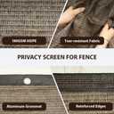 3×10FT Balcony Privacy Screen, Heavy Duty 180GSM Fabric Privacy Fencing, 90% Blockage, Outdoor Wind Blocker, Fence Covering Privacy for Porch, Backyard, Deck, Patio - Brown