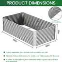 2pcs Tall 8x4ft Galvanized Raised Garden Bed Outdoor,Above Ground Garden Bed for Vegetable,Metal Raised Beds for Flower,Steel Raised Beds for Gardening