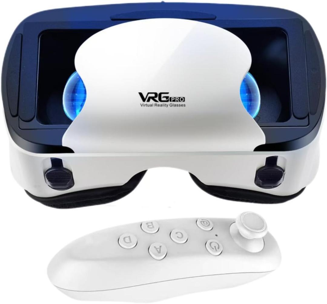 Headset Virtual Reality 3D Glasses Headset Android Compatible 5.0 to 7.0 Inch, HD Blu-ray Eye Protected, with Controller, for Mobile Games & Movies